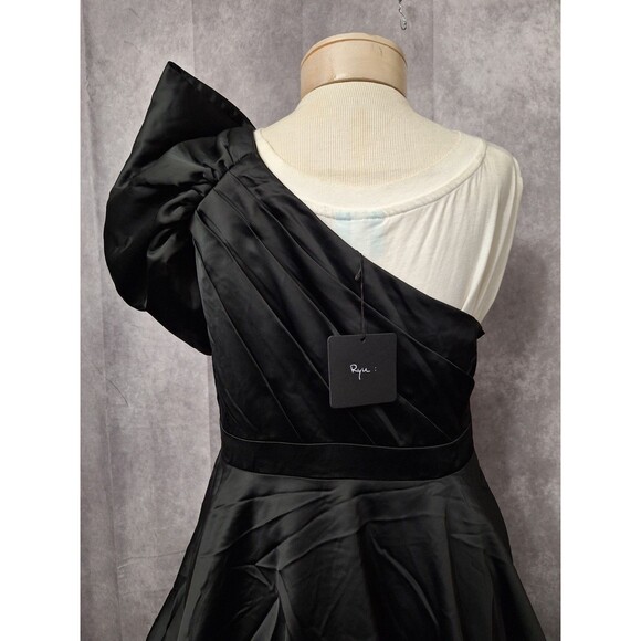NEW Ryu One Shoulder Cocktail Dress Sz L Puff Sleeve A-Line Fairy Party Holiday - Picture 9 of 14
